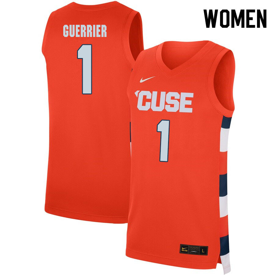 2020 Women #1 Quincy Guerrier Syracuse Orange College Basketball Jerseys Sale-Orange